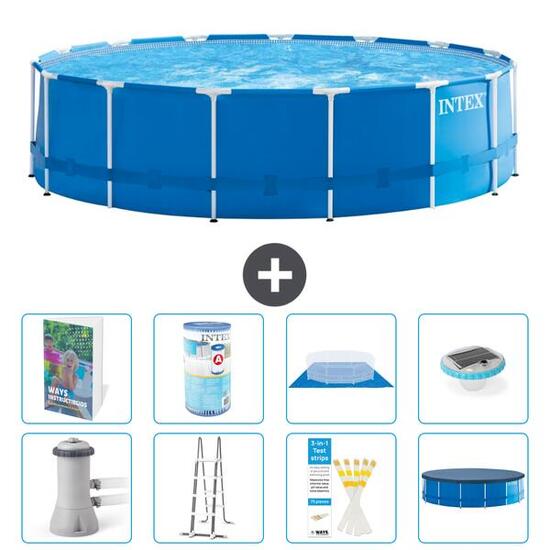 INTEX Basen ze stelażem Okrągły - 457x122 cm - 9-częściowy S622