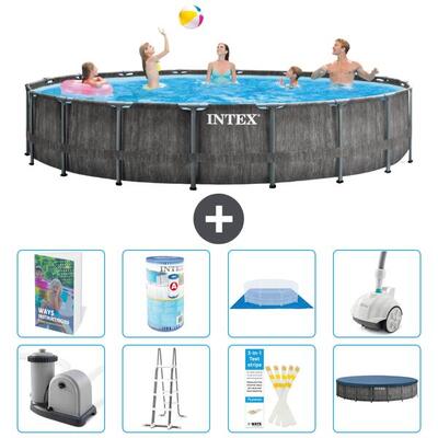 Prism frame zwembad rond - 549x122 cm - 9-delig s549