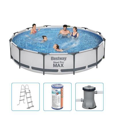 Bestway steel pro max 366x100cm zwembad – 4-delig