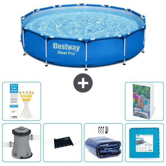 BESTWAY Piscina Bestway Steel Pro Redonda - 366x76 cm - 5-piezas S340