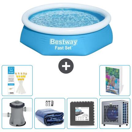 BESTWAY Basen Fast Set Okrągły - 244x61 cm - 7-częściowy S190