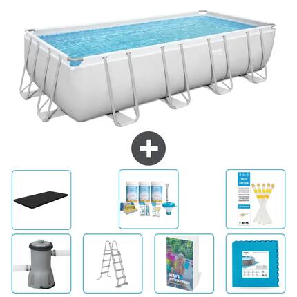 BESTWAY Piscina Bestway Power Steel Rectangular - 488x244x122 cm - S536