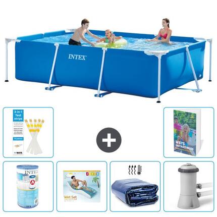 INTEX Piscina con estructura Rectangular - 300x200x75 cm - 7-piezas S173