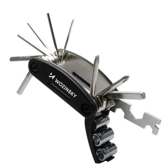 Wozinsky WWZ-01N Fahrrad-Multitool 16in1 Reparaturset, Schwarz