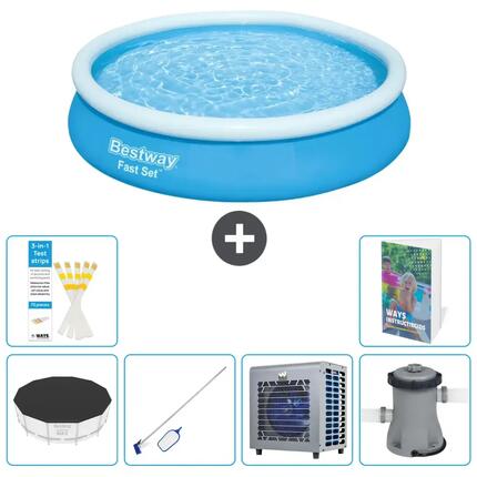 BESTWAY Basen Fast Set Okrągły - 366x76 cm - 7-częściowy S109