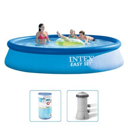 Intex Easy Set 396x84cm Piscine – 3 pièces