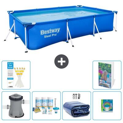 Bestway steel pro rechthoekig - 300x201x66 cm - 7-delig s282