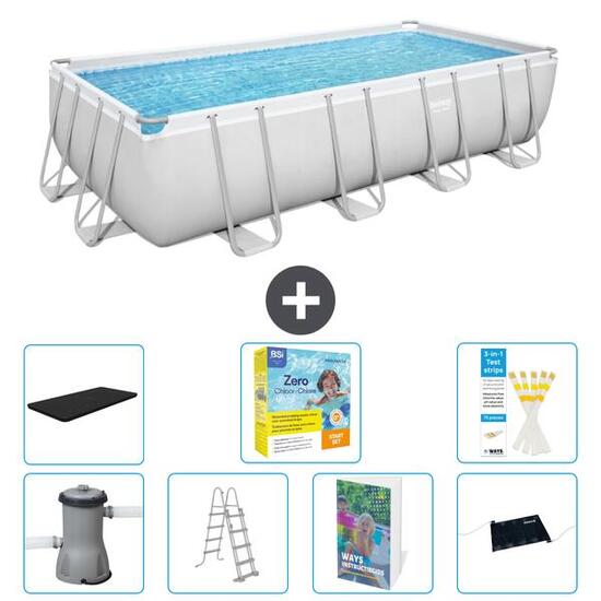 BESTWAY Piscina Bestway Power Steel Rectangular - 488x244x122 cm - S582