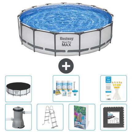BESTWAY Basen Steel Pro MAX Okrągły - 457x122 cm - 8-częściowy S581