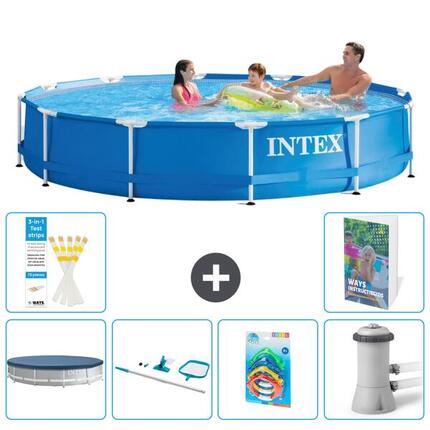 INTEX Piscina con estructura Redonda - 366x76 cm - 7-piezas S125