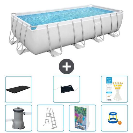 BESTWAY Piscina Bestway Power Steel Rectangular - 488x244x122 cm - S559