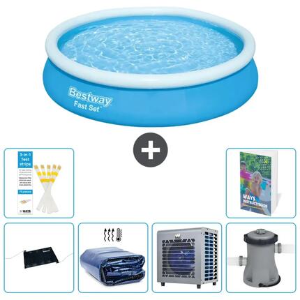 BESTWAY Basen Fast Set Okrągły - 366x76 cm - 7-częściowy S42
