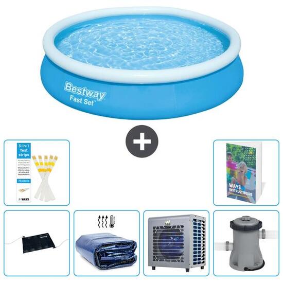 BESTWAY Basen Fast Set Okrągły - 366x76 cm - 7-częściowy S42