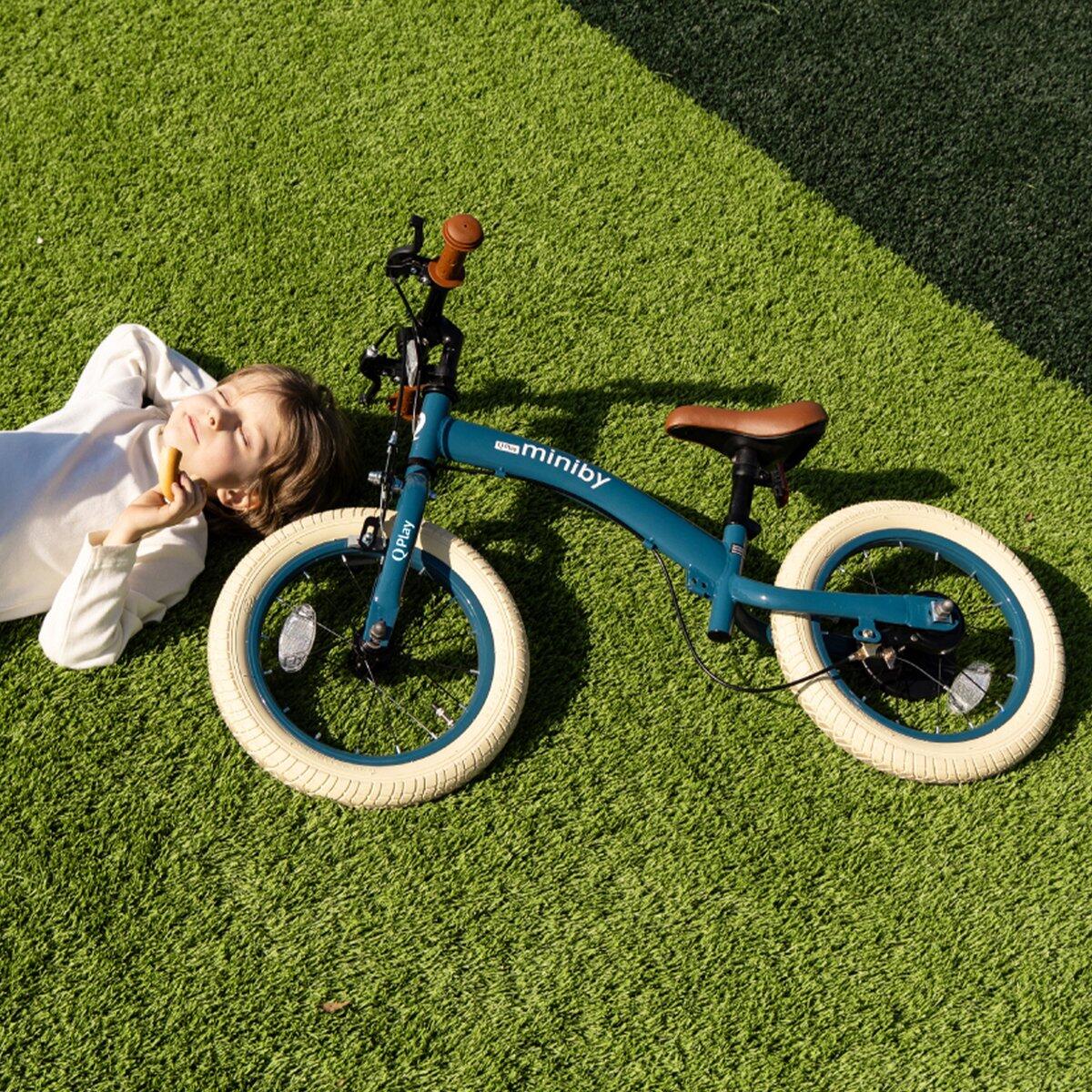 Qplay Miniby Kinderfiets 14 inch - 3 in 1 - loopfiets - Staal 7/7