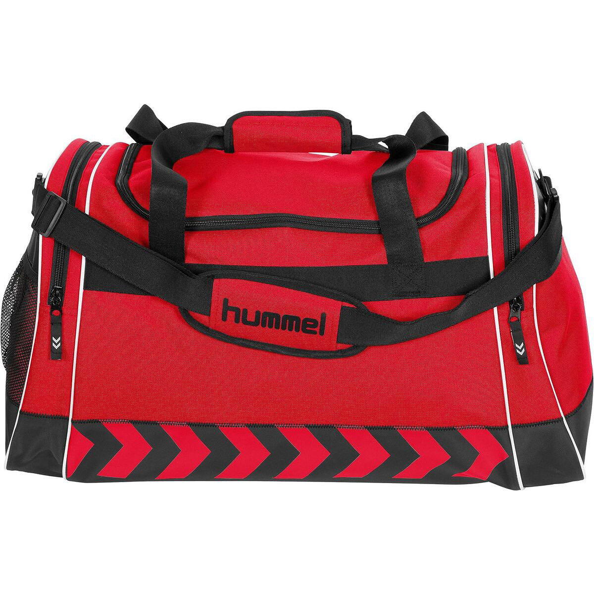Hummel Luton (L) Sac de sport avec poches latérales - Rouge / Noir 3/5