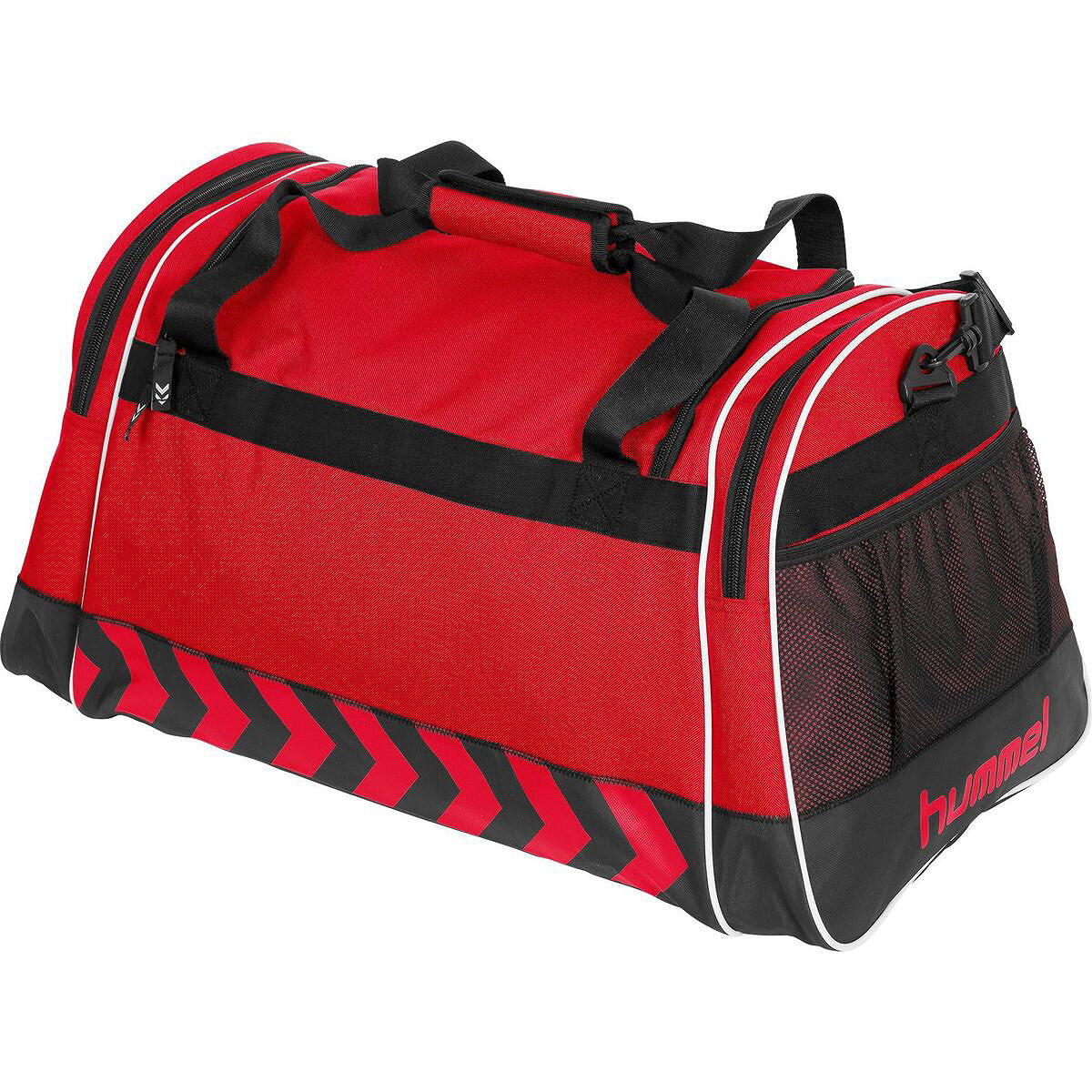 Hummel Luton (L) Sac de sport avec poches latérales - Rouge / Noir 4/5