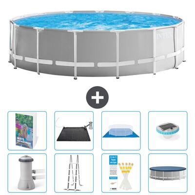 Prism frame zwembad rond - 457x122 cm - 9-delig s598