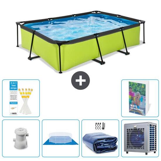 EXIT TOYS Basen Prostokątny - 300x200x65 cm - 7-częściowy S278