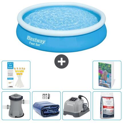 BESTWAY Basen Fast Set Okrągły - 366x76 cm - 7-częściowy S329