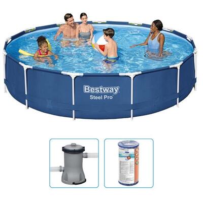 Bestway steel pro 396x84cm zwembad – 3-delig