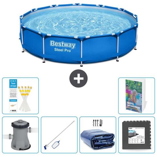 BESTWAY Piscina Bestway Steel Pro Redonda - 366x76 cm - 5-piezas S217