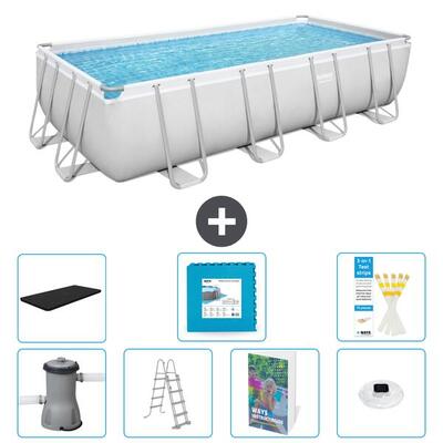 Bestway power steel rechthoekig - 488x244x122 cm - 8-delig s674