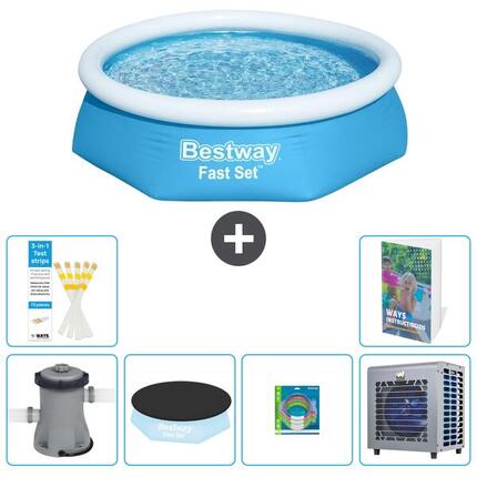 BESTWAY Basen Fast Set Okrągły - 244x61 cm - 7-częściowy S338