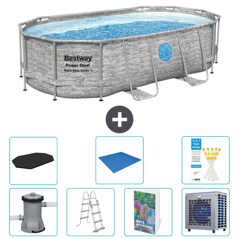 Bestway Power Steel Ovaal - 427x250x100 cm - 8-delig  S626 1/7