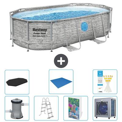 Bestway power steel ovaal - 427x250x100 cm - 8-delig s626