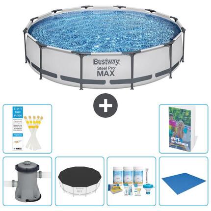 BESTWAY Basen Steel Pro MAX Okrągły - 366x76 cm - 7-częściowy S251