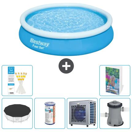 BESTWAY Basen Fast Set Okrągły - 366x76 cm - 7-częściowy S29