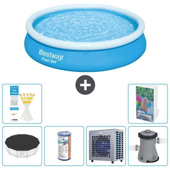 BESTWAY Basen Fast Set Okrągły - 366x76 cm - 7-częściowy S29