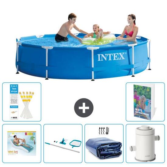INTEX Basen ze stelażem Okrągły - 305x76 cm - 7-częściowy S96