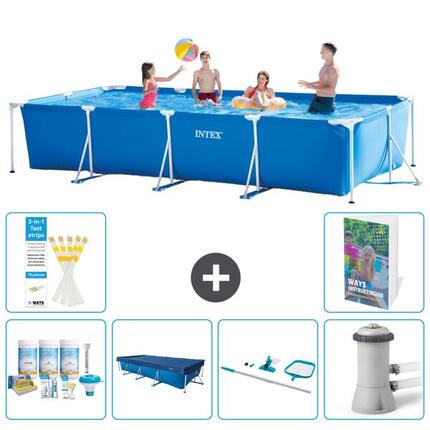 INTEX Piscina con estructura Rectangular - 450x220x84 cm - 7-piezas S162