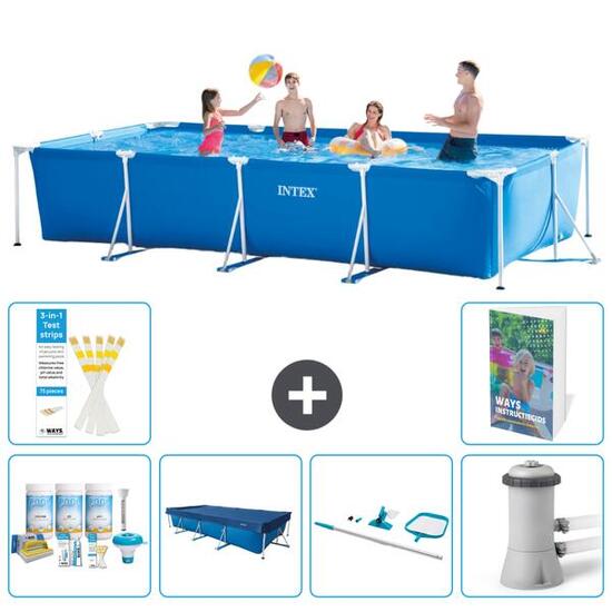 INTEX Piscina con estructura Rectangular - 450x220x84 cm - 7-piezas S162