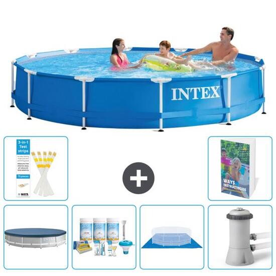 Piscine Tubulaire Ronde - 366x76 cm - 7-pièces S77