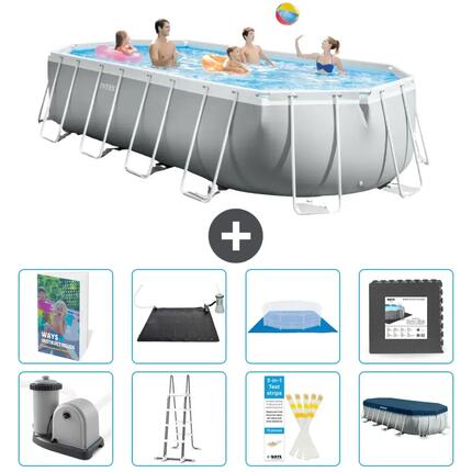 INTEX Basen Prism Frame Owalny - 610x305x122 cm - 9-częściowy S543