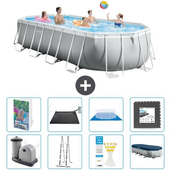 INTEX Basen Prism Frame Owalny - 610x305x122 cm - 9-częściowy S543