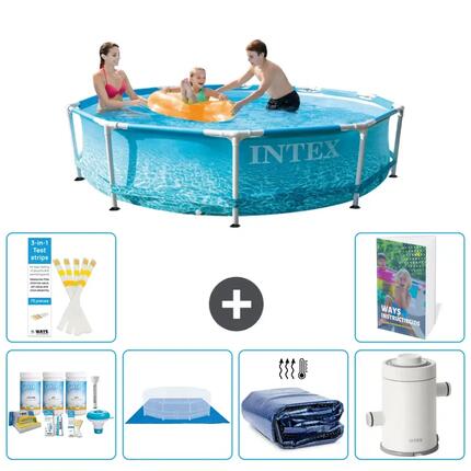 INTEX Basen ze stelażem Okrągły - 305x76 cm - 7-częściowy S115