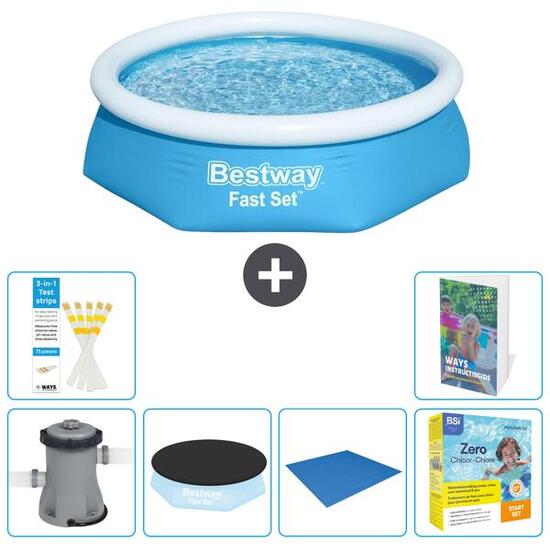 BESTWAY Piscina Bestway Fast Set Redonda - 244x61 cm - 5-piezas S198