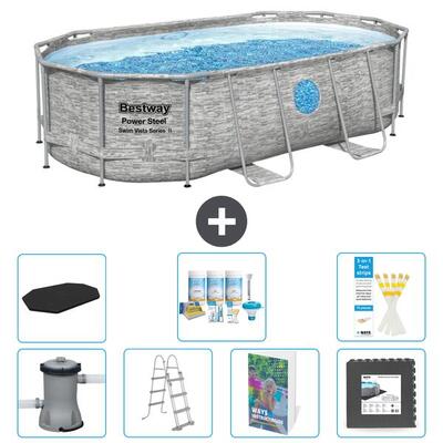 Bestway power steel ovaal - 427x250x100 cm - 8-delig s581