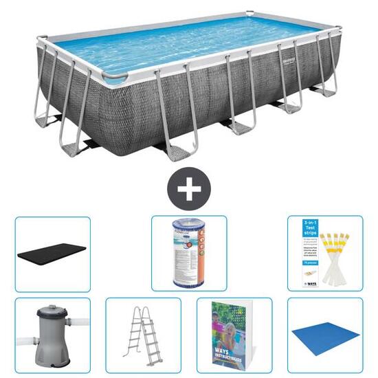 BESTWAY Piscina Bestway Power Steel Rectangular - 488x244x122 cm - S594