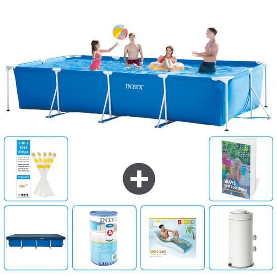 INTEX Piscina con estructura Rectangular - 450x220x84 cm - 7-piezas S113