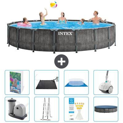 Prism frame zwembad rond - 549x122 cm - 9-delig s600