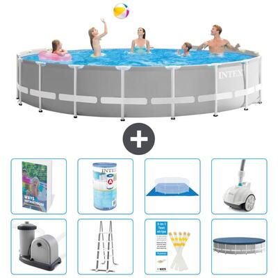 Prism frame zwembad rond - 549x122 cm - 9-delig s549