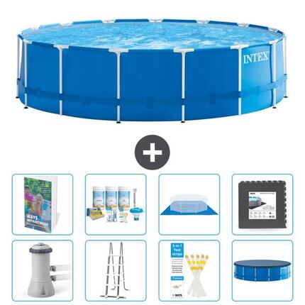 INTEX Piscina con estructura Redonda - 457x122 cm - 9-piezas S581