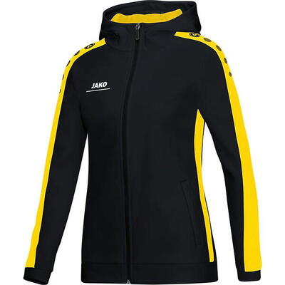Jako striker jas met kap dames - antraciet / lime
