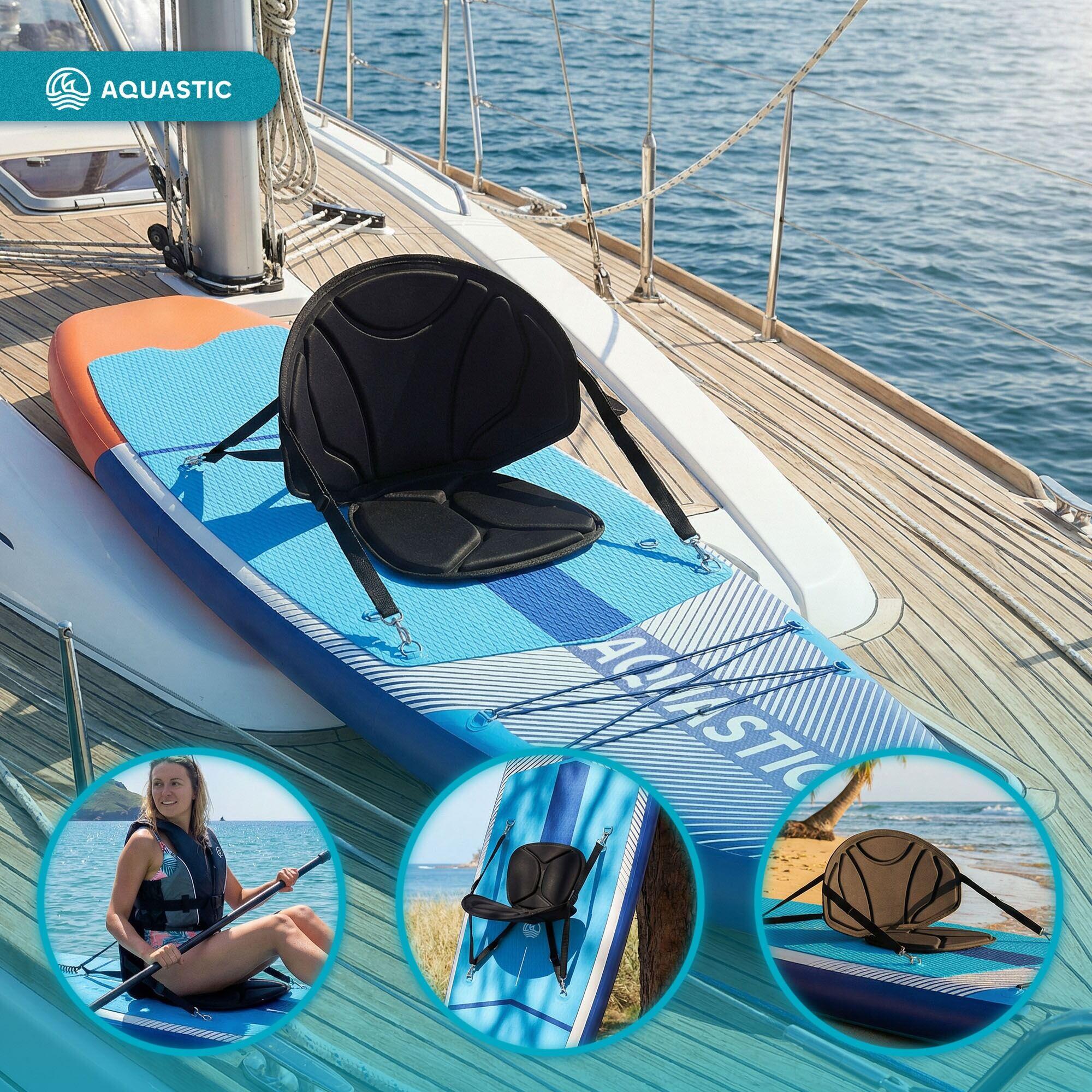 Sedile da kayak per tavola SUP AQUASTIC AQS-B4I185-BK con borsa 5/7