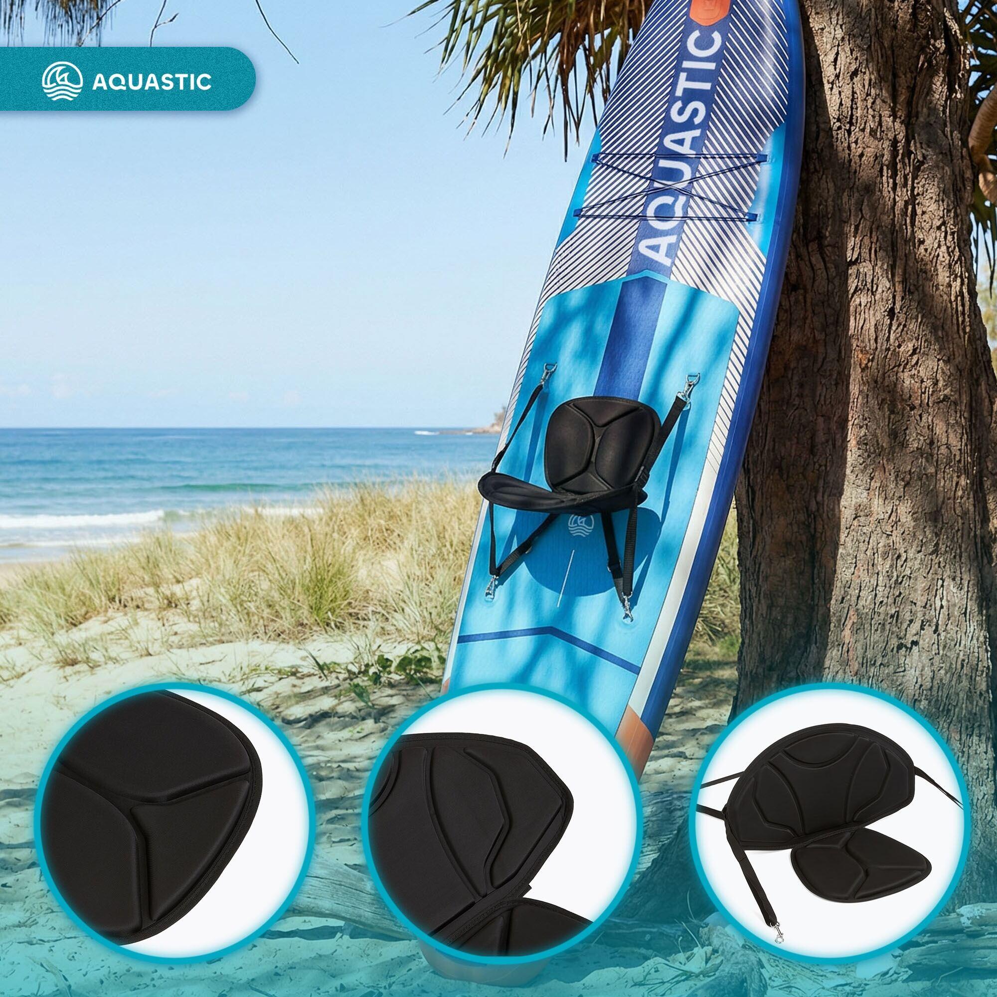 Sedile da kayak per tavola SUP AQUASTIC AQS-B4I185-BK con borsa 4/7