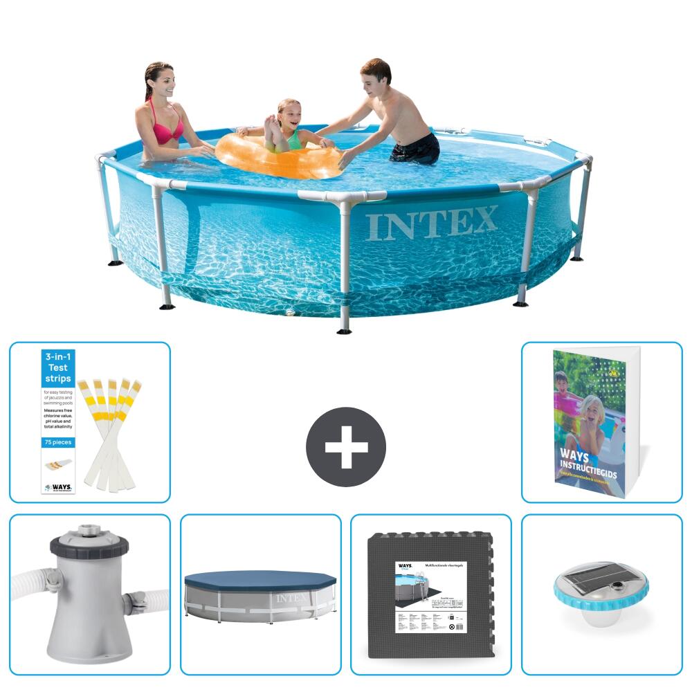 INTEX Basen ze stelażem Okrągły - 305x76 cm - 7-częściowy S312 1/7